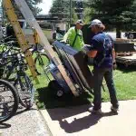 ladder lift in action