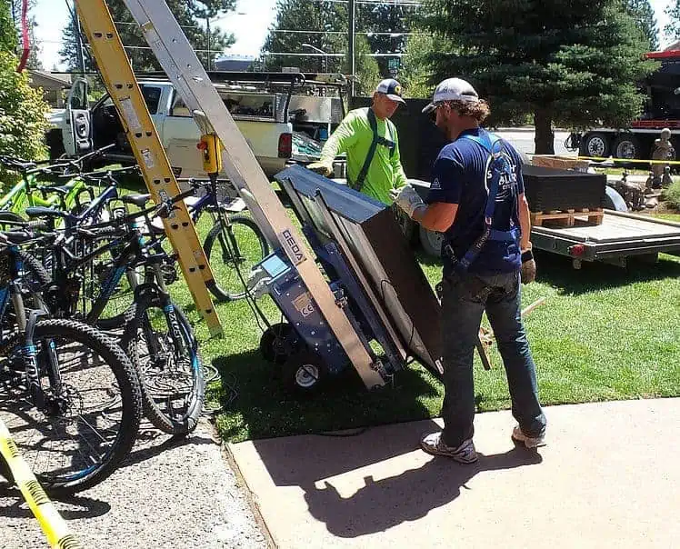 ladder lift in action