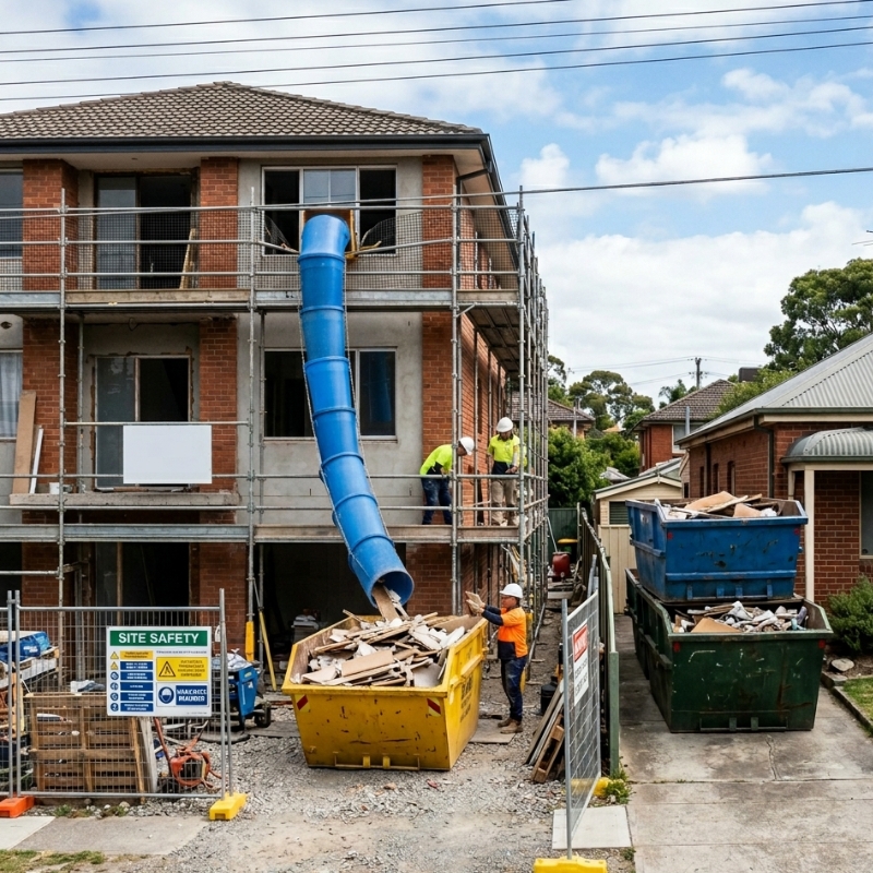 Skip Bin vs Rubbish Chute: What’s Best for Your Multi-Storey Renovation?